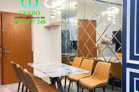 Bàn giao vách gương cho Chị nga quận 7 